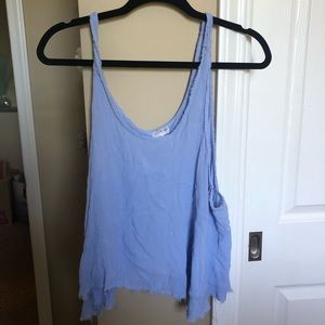 Blue free people tank